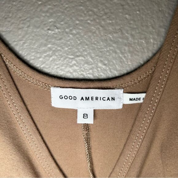 NEW Good American brown scoop back one piece biker romper women’s plus size 8 5X - Picture 10 of 10